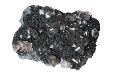 Lot 505 - Large specimen of Specular Hematite (Specularite) and Smoky Quartz