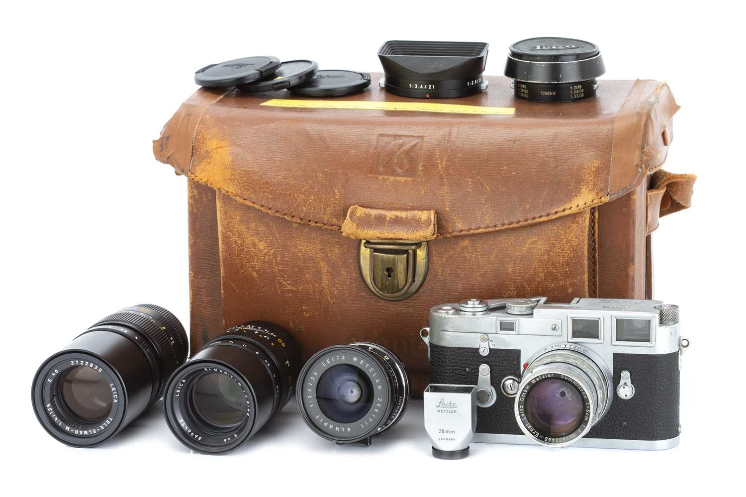Lot 45 - Wilhelm Rauh's Leica M3 SS Rangefinder Outfit