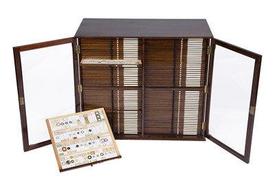 Lot 436 - A Very Large Floor Standing Cabinet of Microscope Slides, and slides