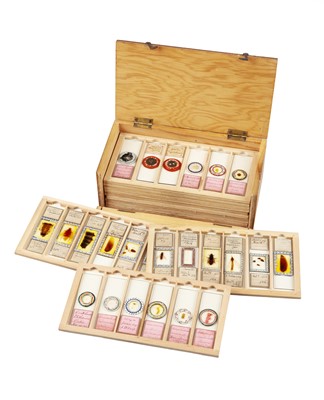 Lot 406 - A Fine Set of Delicately Mounted Microscope Slides By James Neville