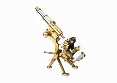 Lot 370 - A Rare Baker Nelson-Curties No.1 Exhibition Monocular & Binocular Microscope
