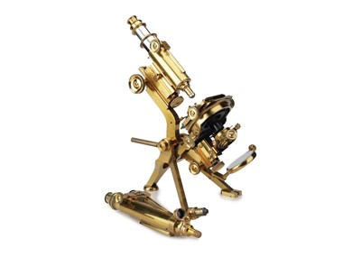 Lot 370 - A Rare Baker Nelson-Curties No.1 Exhibition Monocular & Binocular Microscope