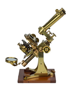 Lot 369 - A Large Ross No.1 Binocular Microscope Re-Fitted by Powell & Lealand