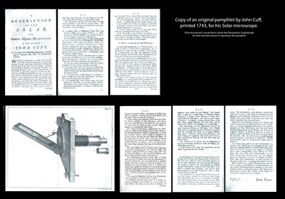 Lot 362 - An Important John Cuff 'First Form', Solar Microscope