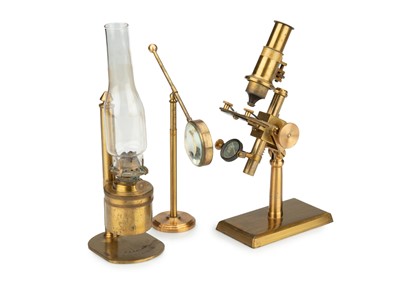 Lot 379 - A Well Made Microscope By Rolan, Birmingham