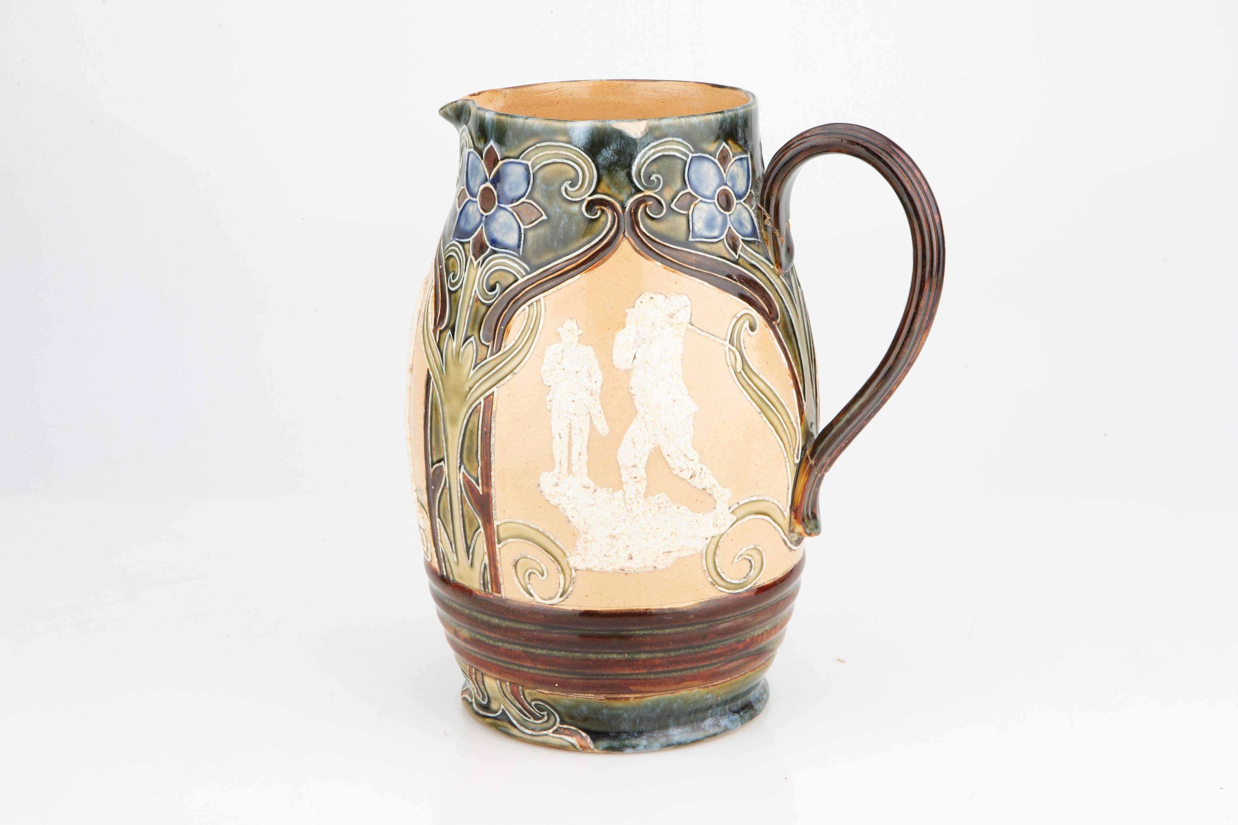 Lot 132 A Large Royal Doulton Lambeth Stoneware Jug,