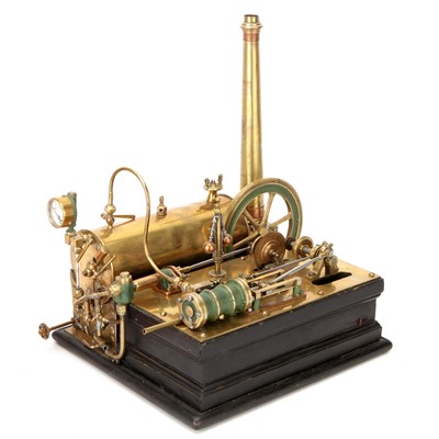 Lot 191 - Late 19th Century Brass Mill Steam Engine 