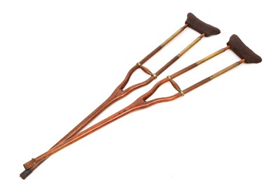 Lot 42 - A Pair of Sprung Crutches