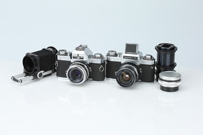 Lot 497 - Tow Zeiss Ikon Icarex 35 SLR Bodies and Accessories