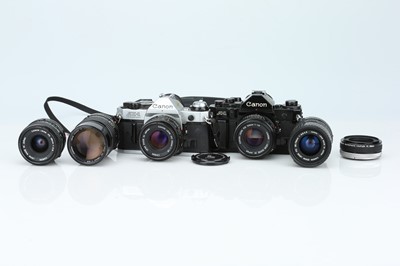 Lot 466 - A Selection of Canon 35mm SLR Cameras and Lenses