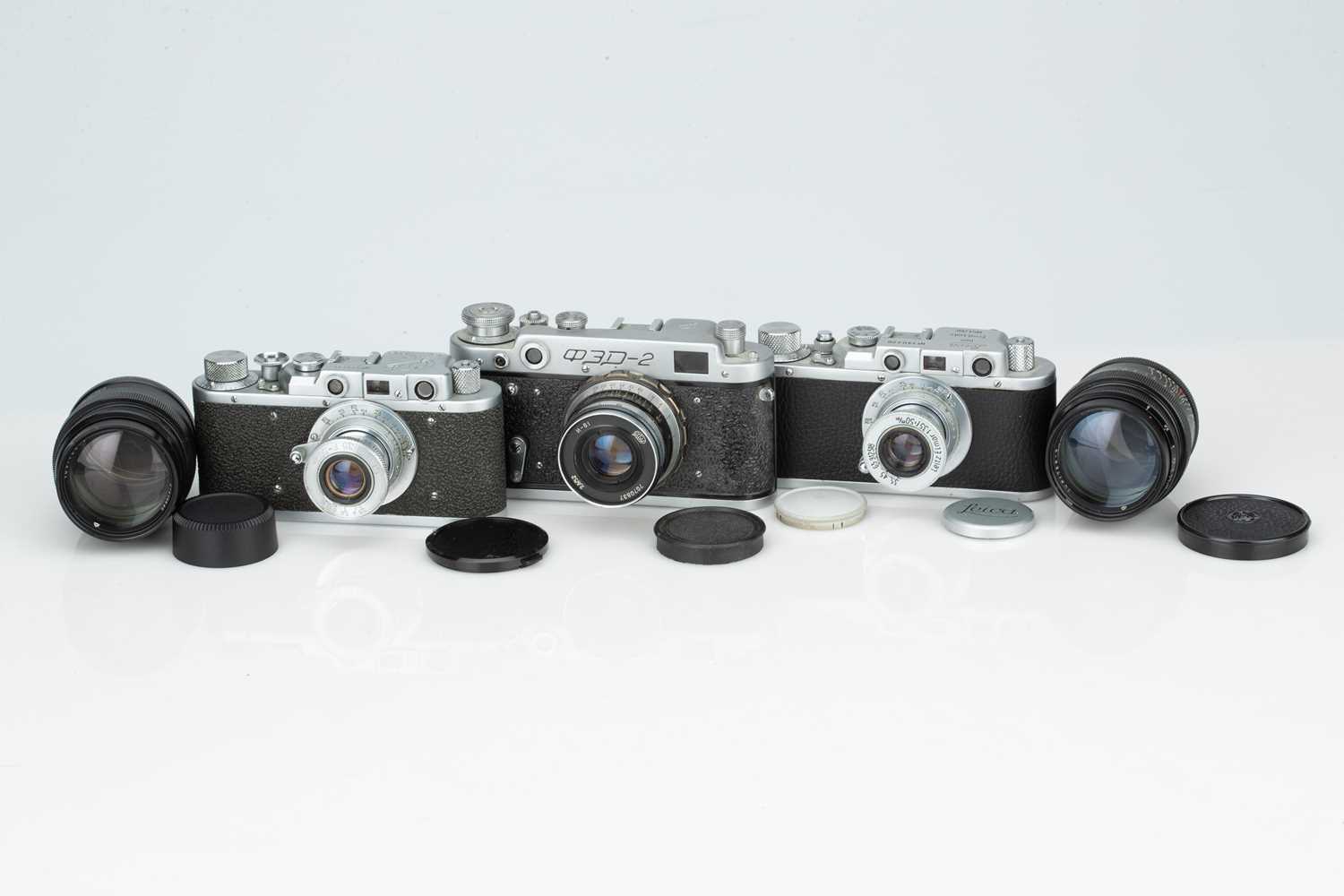 Lot 571 - Three Russian Rangefinder Cameras