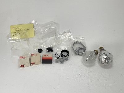 Lot 946 - A Selection of Optics Parts & Flash Bulbs