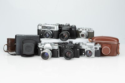 Lot 525 - A Selection of Soviet 35mm Cameras