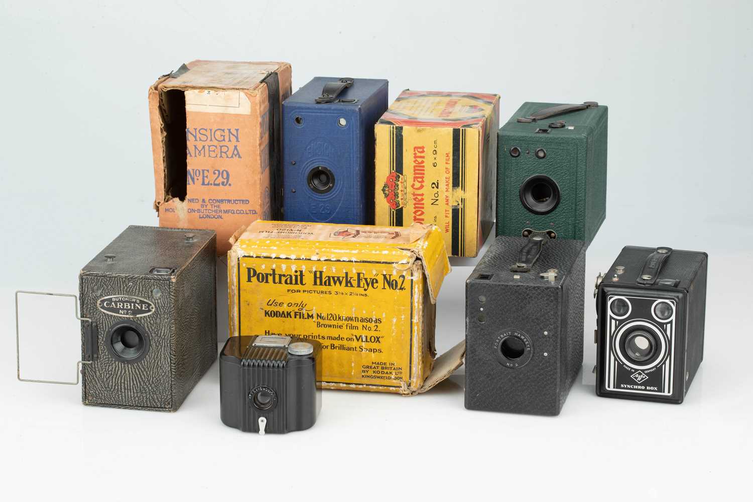 Lot 749 - A Mixed Selection of Box Type Cameras,
