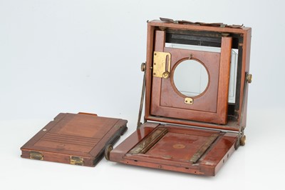 Lot 849 - An Unmarked Mahogany & Brass Field Camera