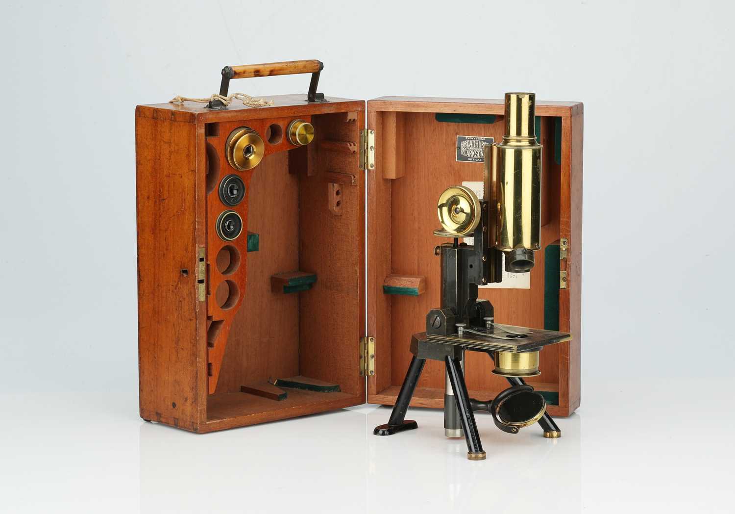 Lot 234 - A Brass Microscope By Swift & Sons