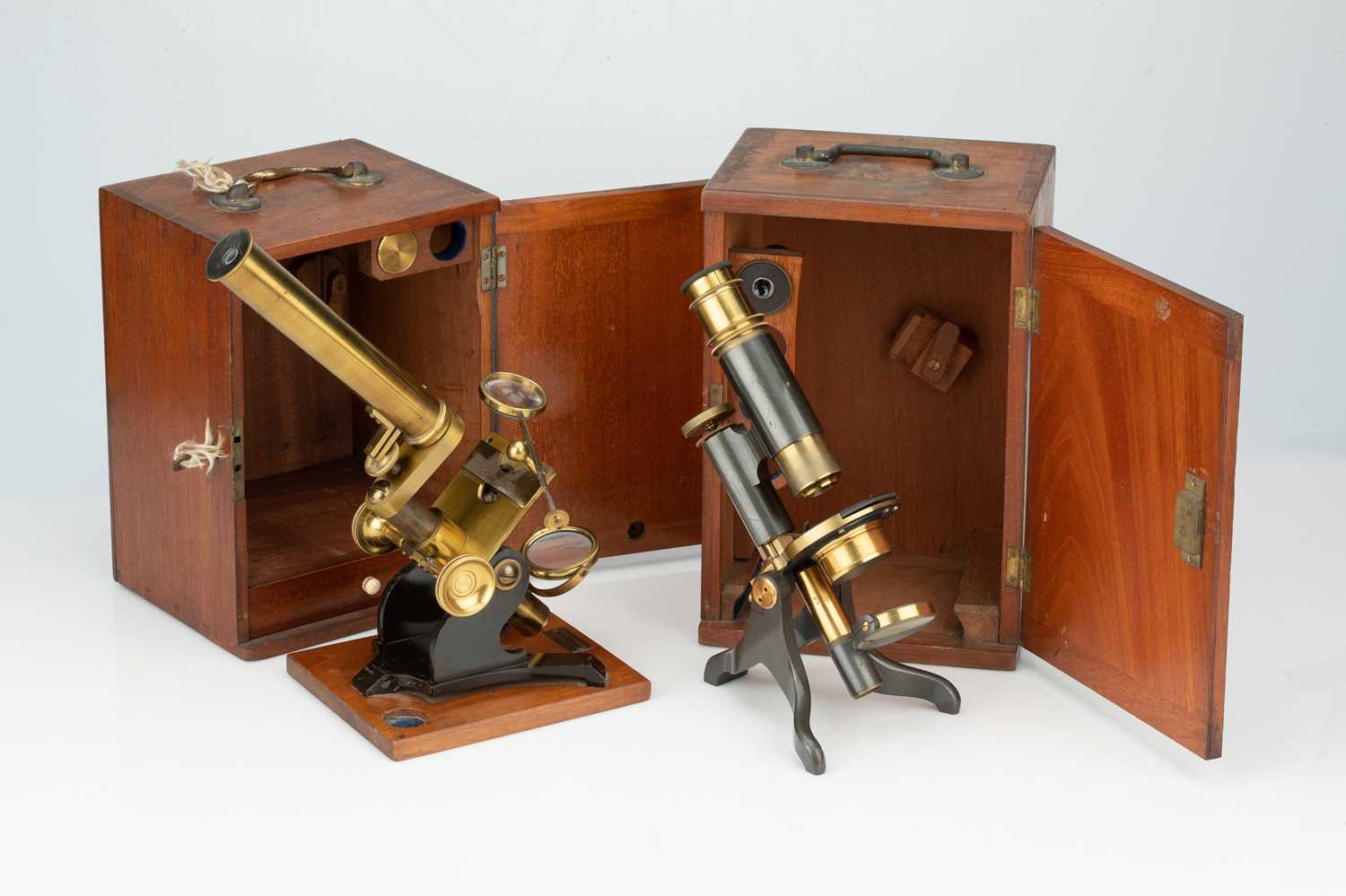 Lot 232 - Two Brass Microscopes