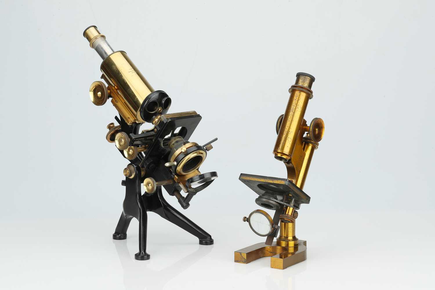 Lot 223 - two Brass Microscopes