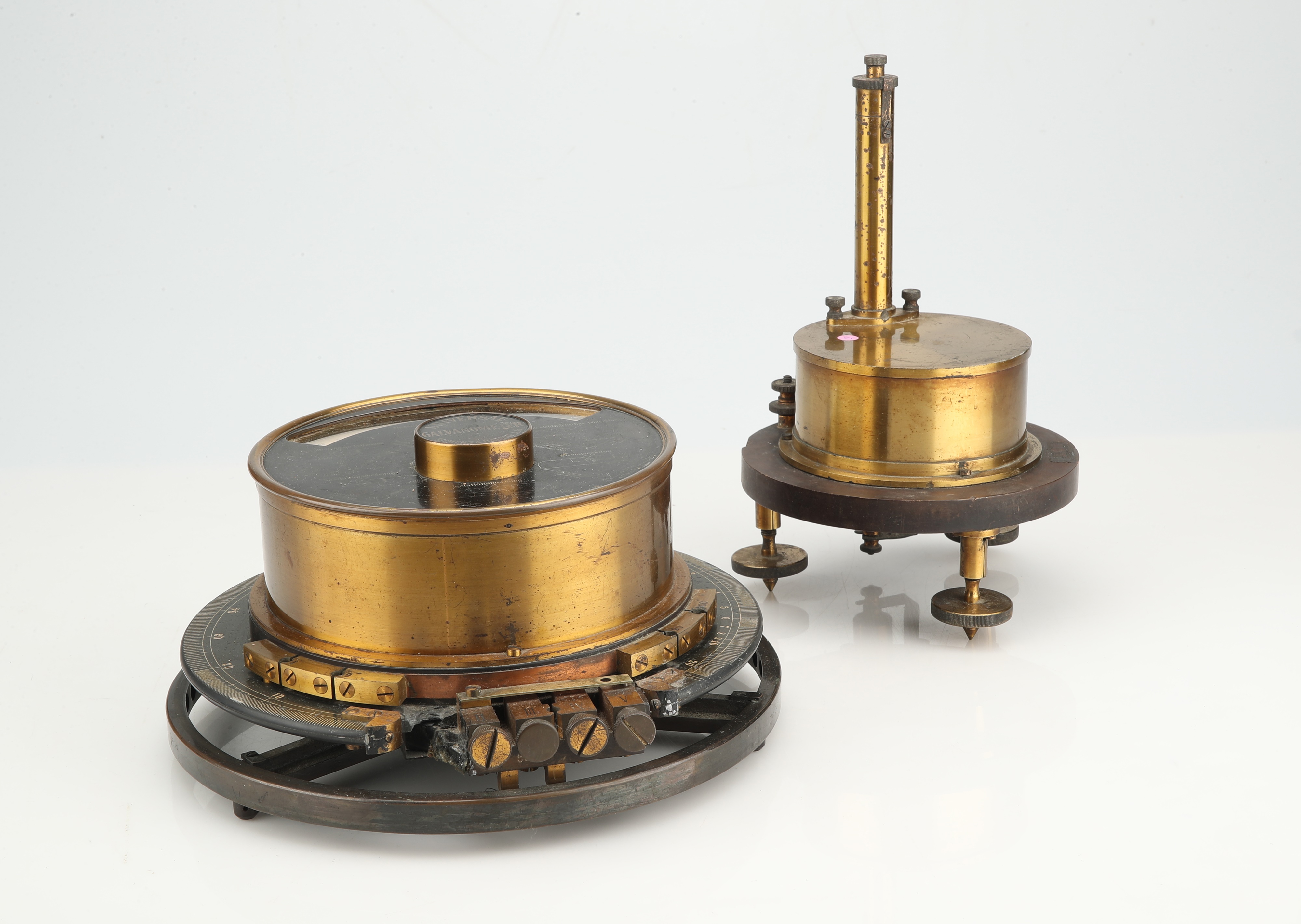 Lot 192 - Two Brass Galvanometers,