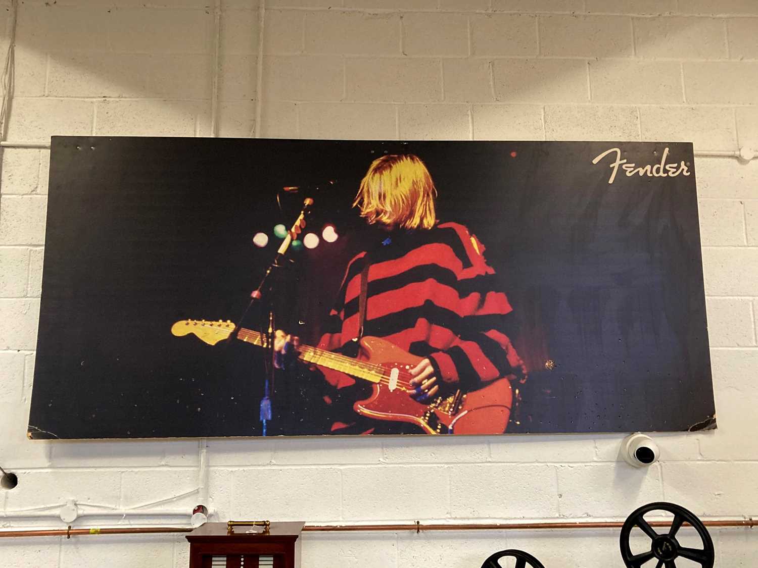 Lot 128 - Kurt Cobain Large Promotional Advert for Fender