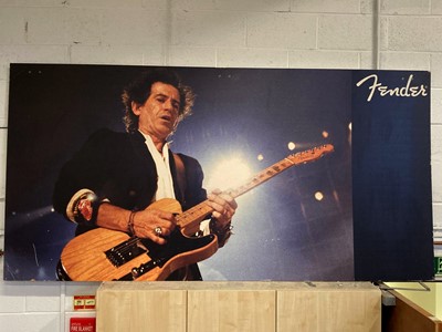 Lot 129 - Keith Richards Large Promotional Advert for Fender