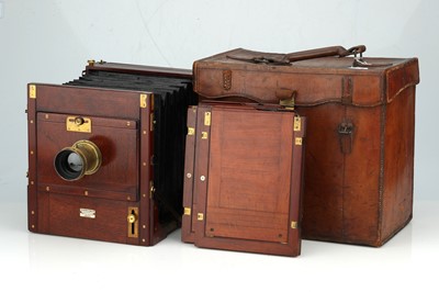 Lot 848 - A W. Watson & Sons Whole Plate Mahogany Field Camera