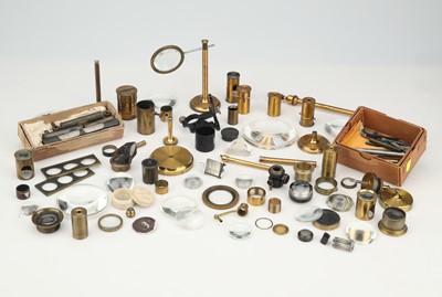 Lot 249 - A Large collection of Microscope Parts & Accessories