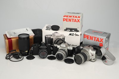 Lot 492 - A Selection of Pentax 35mm SLR Cameras