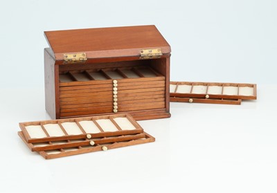 Lot 277 - A Finely Constructed  Small Microscope Slide Case