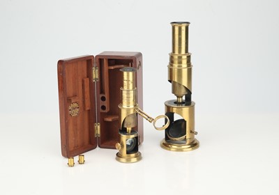Lot 263 - Two Brass Drum Microscopes