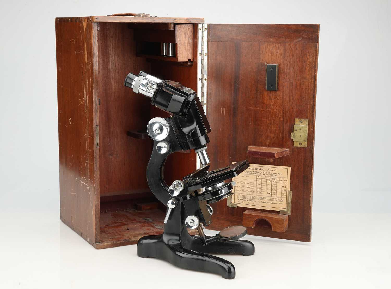 Lot 261 - Large Watson Bactil Compound Microscope,