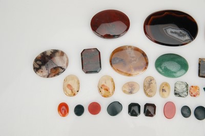Lot 216 - Collection of Hardstone Cabochons & Sections