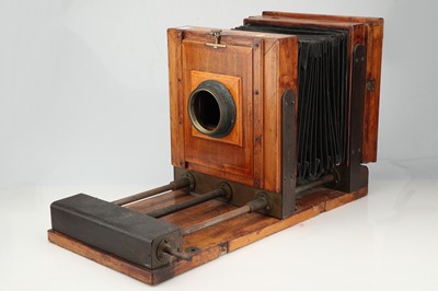 Lot 688 - A Very Large Mahogany & Brass Tailboard Camera