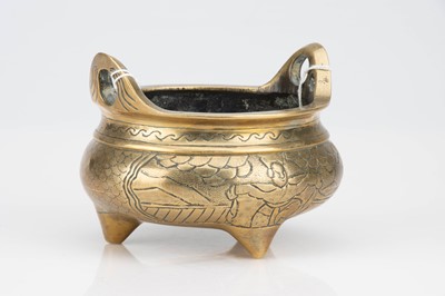 Lot 525 - Qing Period Bronze Censer