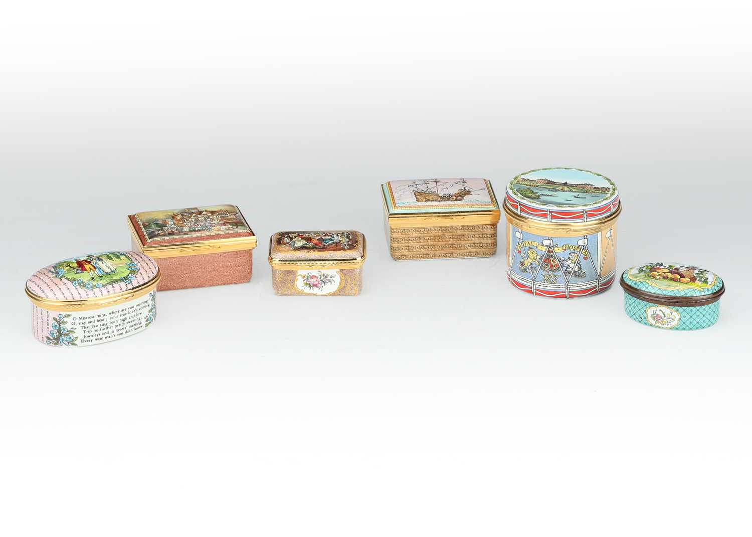 Lot 528 - Six Halcyon Enamels Ltd. Ed. Boxes