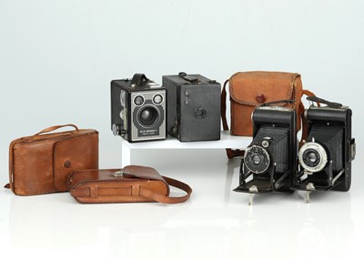 Lot 323 - A Selection of Folding & Box Cameras