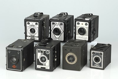 Lot 433 - A Selection of Seven Box Type Cameras