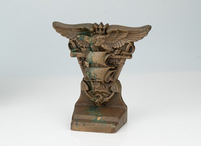 Lot 499 - An early to mid-twentieth century bronze U.S. Naval Academy bookend