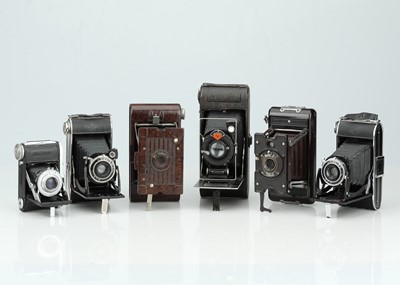 Lot 218 - A Selection of Six Folding Cameras