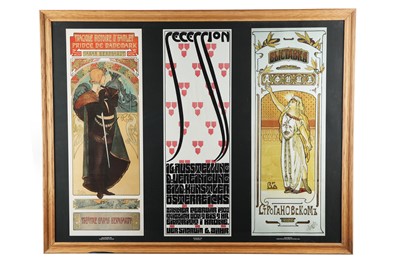 Lot 541 - Four Framed Triptych Reproduction Advertising Posters