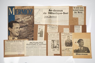 Lot 820 - Jean Mermoz (1901-1936) Newspaper Clippings