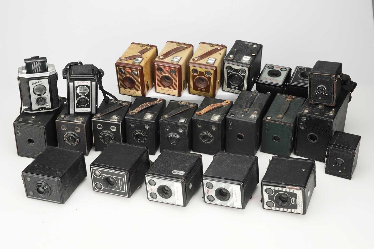 Lot 302 - A Large Selection of Box Type Cameras,