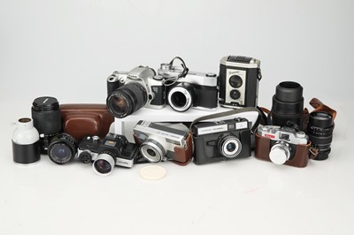 Lot 308 - A Mixed Selection of Cameras and Accessories