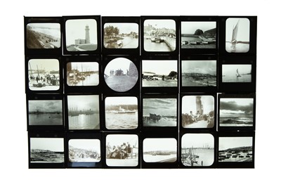 Lot 864 - Magic Lantern Slides, A Fantastic Collection of Early Shipping / Boat / Dock Scenes