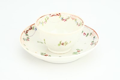 Lot 518 - A 18th Century Staffordshire Creamware Tea Bowl and Saucer