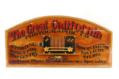 Lot 1263 - The Great California Photographic Co.' Sign