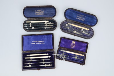 Lot 733 - Collection of 4 Draftsman's  Cased Pen Sets