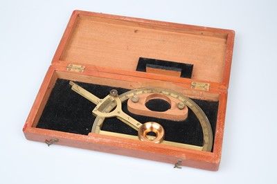 Lot 734 - A 6” Brass Vernier Protractor by S&S Ltd