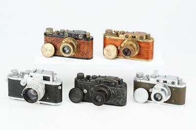 Lot 73 - A Selection of Five Russian Rangefinder Cameras