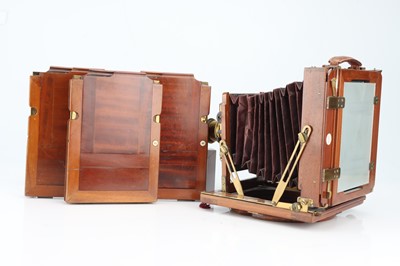 Lot 358 - A Thornton Pickard Ruby Half Plate Mahogany Field Camera